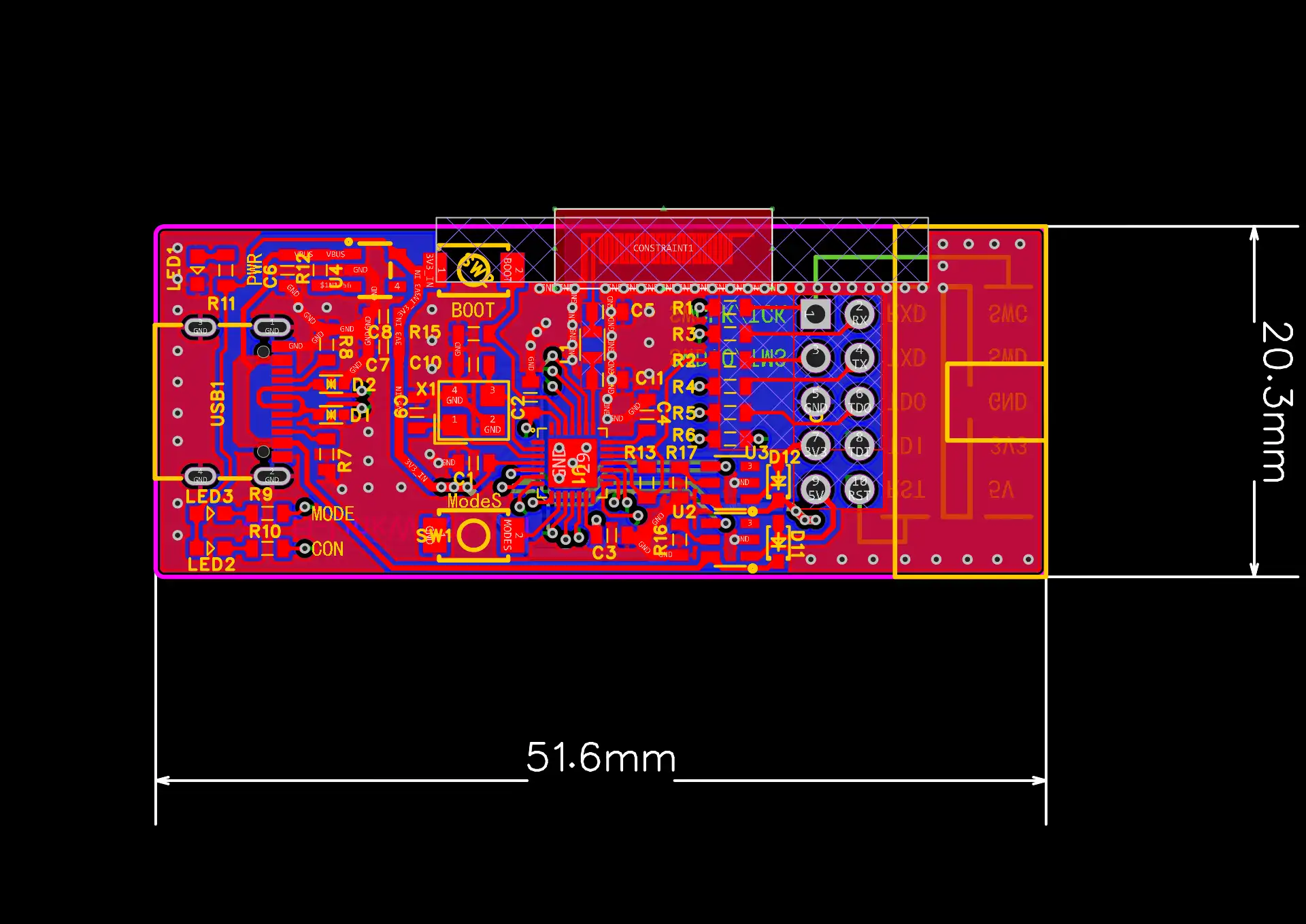 WCH-LinkW-R0-1v1 PCB