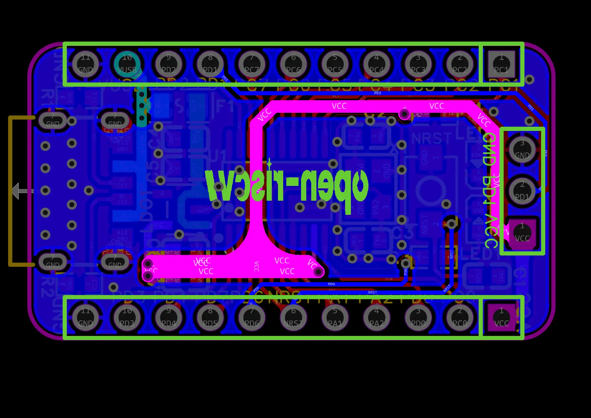 CH32V007 mini dev board